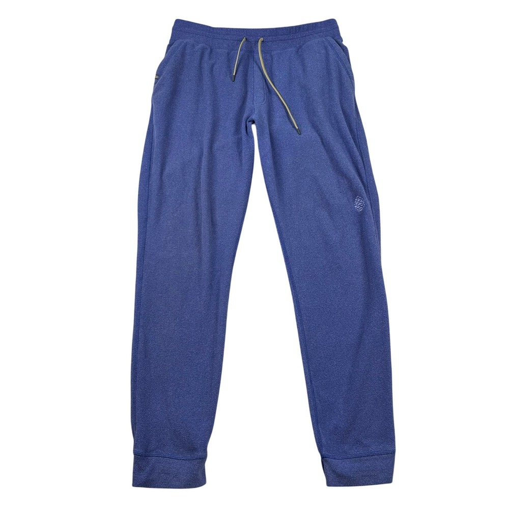 Stio Jogger Pants Mens L Microfleece Fleece Blue Drawstring Relax Layer Comfy